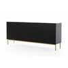Kummut Bogart Nicole 200, must, 200 cm