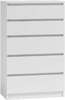 Kummut Top E Shop Malwa M5 Biel, 70 x 40 x 112 cm, valge/heledahall