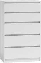 Kummut Top E Shop Malwa M5 Biel, 70 x 40 x 112 cm, valge/heledahall
