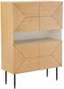 Kummut Home4You Nate, 100 x 40 x 140 cm, tamm/pruun