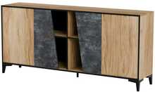 Kummut Cama Meble OVO 180 x 38 x 83 cm, tamm/betoon