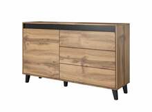 Kummut Halmar Nord, 38 x 138 x 83 cm, antratsiit/must