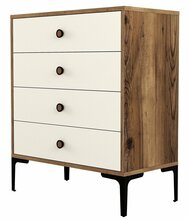 Kummut Kalune Design Lizbon 540, 40 x 76 x 90.7 cm, kreemjas/pähkel