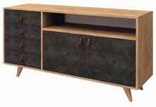 Kummut Kalune Design Pagina, 40 x 140 x 86 cm, must/pruun