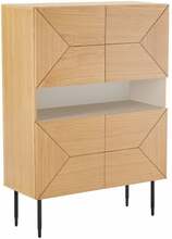 Kummut Home4You Nate, 100 x 40 x 140 cm, tamm/pruun