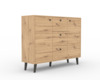 Kummut Adrk Furniture Besa 2D3S, pruun/must