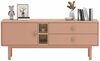 Kummut Home4You Iris, 140 x 40 x 55 cm, roosa