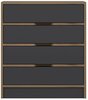 Kummut Kalune Design Elina 8172, 79 x 70 x 40 cm, antratsiit/pähkel