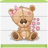 Kummut Kocot Kids Babydreams Teddybear Flowers, 80 x 41 x 80.5 cm, valge/roheline