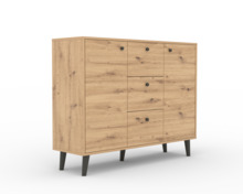 Kummut Adrk Furniture Besa 2D3S, pruun/must