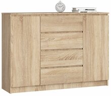 Kummut Akord K140 2D 4SZ CLP, 40 x 138 x 99 cm, 4 sahtliga, tamme värvi