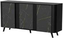 Kummut Cama Meble Volare, 151 x 39 x 75 cm, must/san sebastian