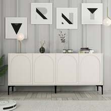 Kummut Kalune Design Lyon 79, 180 x 79 x 35 cm, beež/must