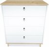 Kummut Kalune Design Sahra 875ZNA4563, 72 x 42 x 83.1 cm, tamm/valge/beež