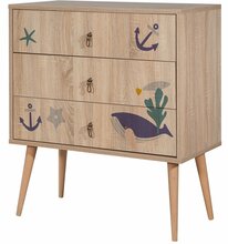Kummut Kalune Design City Marin, 40 x 80 x 89 cm, mitmevärviline