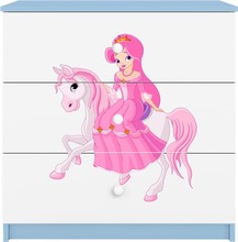 Kummut Kocot Kids Babydreams Princess On Horse, sinine/valge, 80 x 41 x 8.5 cm