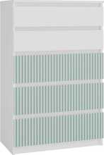 Kummut Top E Shop Malwa M5, 70 x 40 x 109.5 cm, valge/münt
