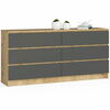 Kummut Akord K160, 40 x 160 x 77 cm, tamm/hall