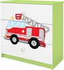 Kummut Kocot Kids Babydreams Fire Brigade, 80 x 41 x 80.5 cm, valge/roheline