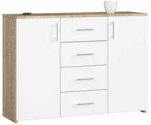 Kummut Akord K45, 35 x 110 x 80 cm, tamm/valge