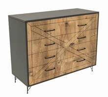 Kummut Kalune Design Comfort 854KLN3401, 40 x 80 x 100 cm, antratsiit/mänd