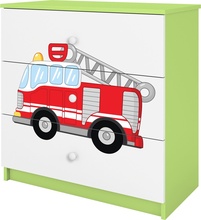 Kummut Kocot Kids Babydreams Fire Brigade, 80 x 41 x 80.5 cm, valge/roheline