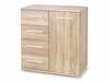 Kummut Halmar Lima KM-2, 40 x 77 x 72 cm, tamm/sonoma tamm