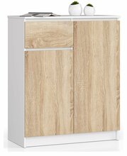 Kummut Akord Furniture Factory K80 OP0LKOMK80BIASON, valge/puit, 80 x 40 x 99 cm