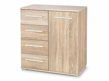 Kummut Halmar Lima KM-2, 40 x 77 x 72 cm, tamm/sonoma tamm