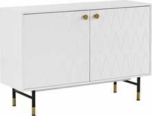 Kummut Beliani Adante 183534, 40 x 120 x 82 cm, läikiv valge