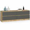 Kummut Akord K160 4SZ CLP, 40 x 160 x 55 cm, tamm/hall