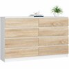 Kummut Akord K160 8SZSZ, 40 x 160 x 121 cm, pruun/valge