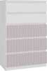 Kummut Top E Shop Malwa M5 Arteso, 70 x 40 x 109.5 cm, valge/roosa