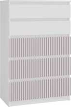 Kummut Top E Shop Malwa M5 Arteso, 70 x 40 x 109.5 cm, valge/roosa