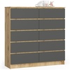 Kummut Akord Furniture Factory K120 94036010, 40 x 120 x 121 cm, pruun/hall