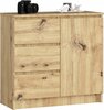 Kummut Akord K80 Jerry 1D 3SZSZ, 35 x 80 x 77 cm, tamm/pruun