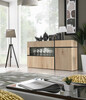 Kummut ASM Cross Cross, 40 x 150 x 90 cm, tamm/must