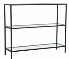 Põrandariiul Kalune Design D100, 30 x 100 x 85 cm, läbipaistev/must