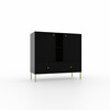 Kummut Adrk Furniture Tili 2D 2S 2P, must