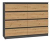 Kummut Top E Shop Malwa M8 120, 40 x 120 x 97 cm, antratsiit/tamm