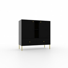 Kummut Adrk Furniture Tili 2D 2S 2P, must