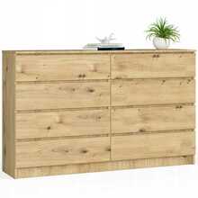 Kummut Akord K160 8, 40 x 160 x 121 cm, tamm/pruun