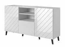 Kummut Cama Meble Abeto, 150 x 42 x 82 cm, valge läikiv