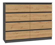 Kummut Top E Shop Malwa M8 120, 40 x 120 x 97 cm, antratsiit/tamm