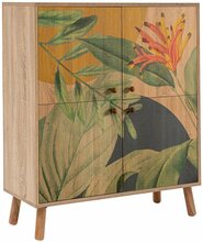 Kummut Kalune Design Multi Purpose Saka, 36 x 95 x 111 cm, kollane/sonoma tamm/roheline