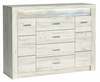 Kummut Halmar Indianapolis I7, 137 x 42 x 104 cm, valge