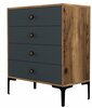 Kummut Kalune Design Lizbon 536, 40 x 76 x 90.7 cm, antratsiit/pähkel