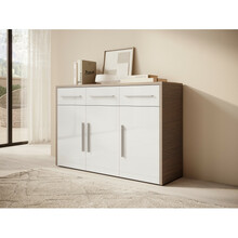 Kummut Adrk Furniture Marden, valge/pruun