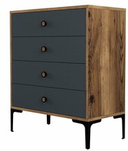 Kummut Kalune Design Lizbon 536, 40 x 76 x 90.7 cm, antratsiit/pähkel