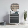 Kummut Kalune Design Suvera 811MDD3436, 40 x 70 x 86 cm, antratsiit/valge